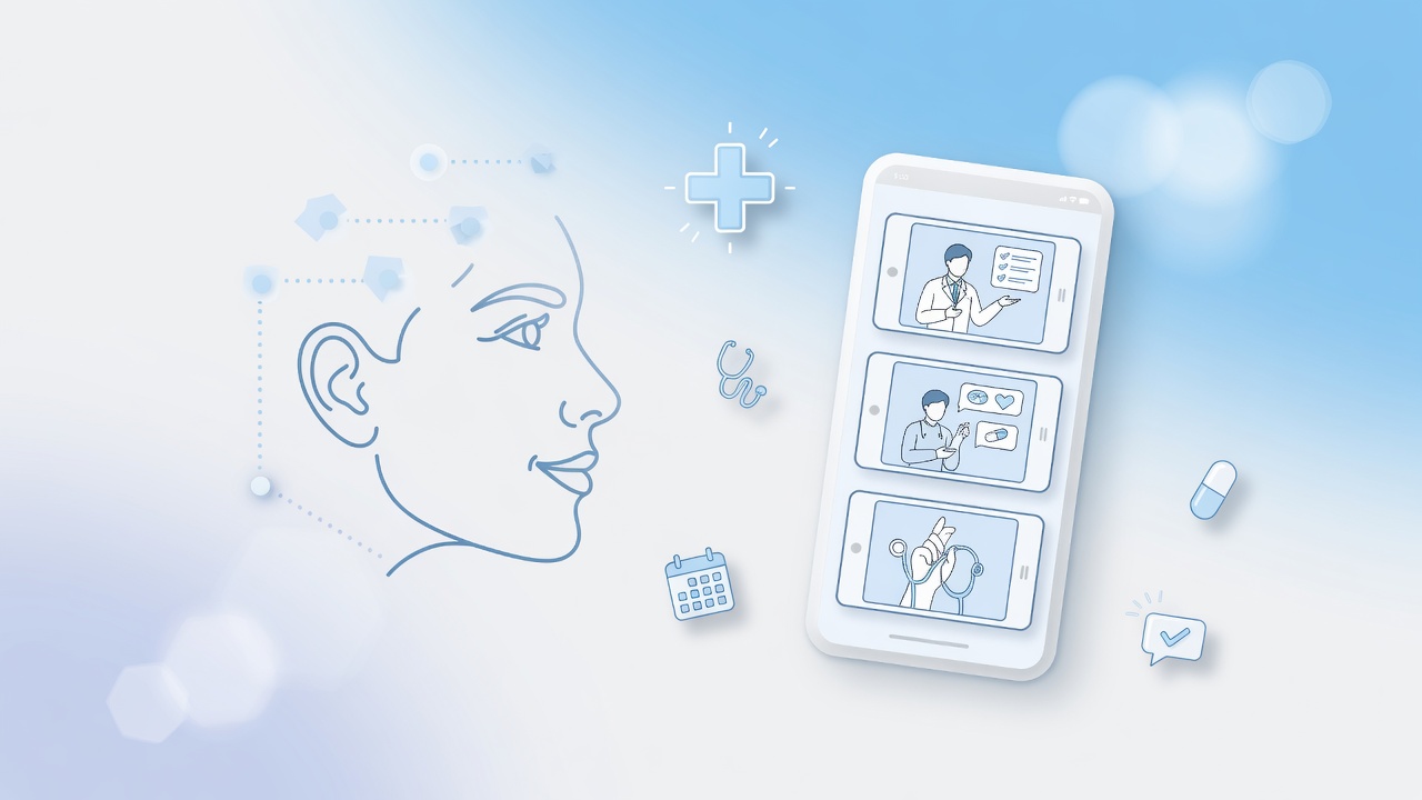 Illustrated ClinicReel patient-education concept art