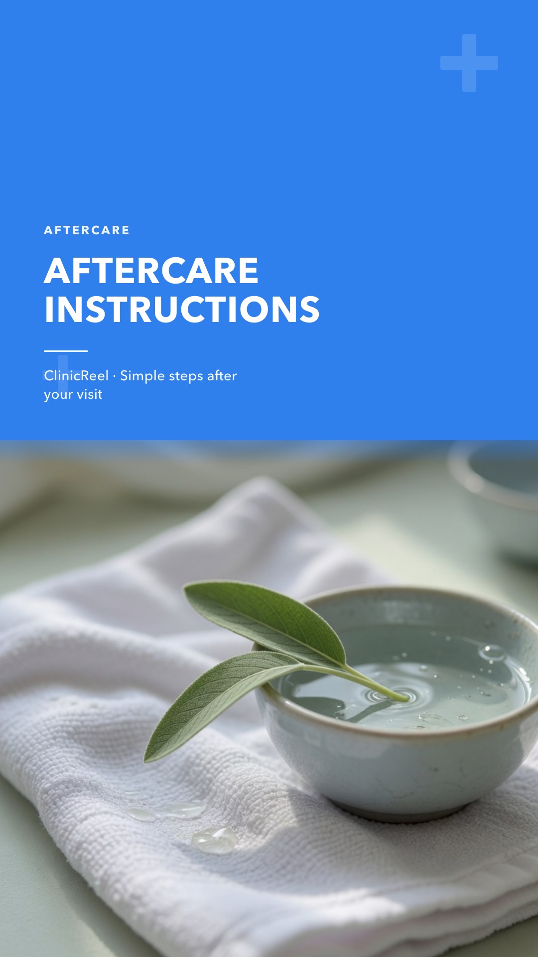 Portrait aftercare instructions screen
